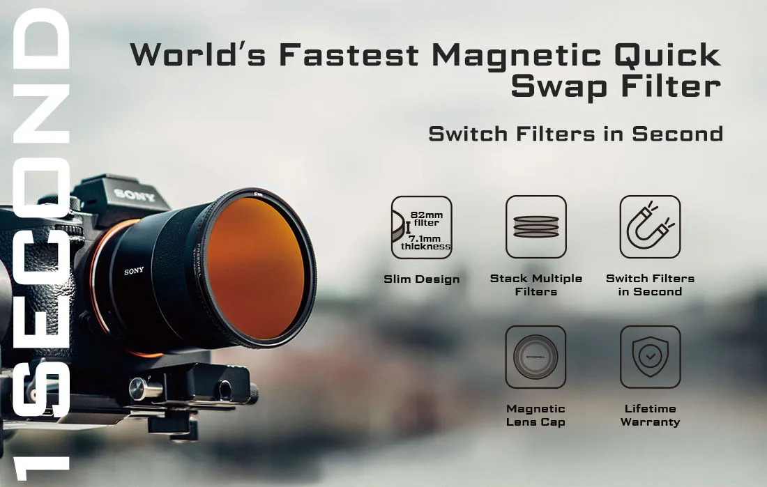Magnetic Quick Swap System 62mm Camera Filter Digital Cameras Photography Access