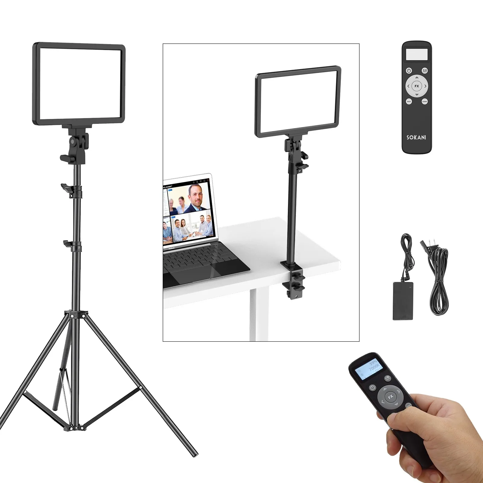 Sokani P25 Dimmable LED Video Light Panel Fill Lamp For E-sports Live Stream Photo Studio Video Calls Zoom Meetings Lamp 3