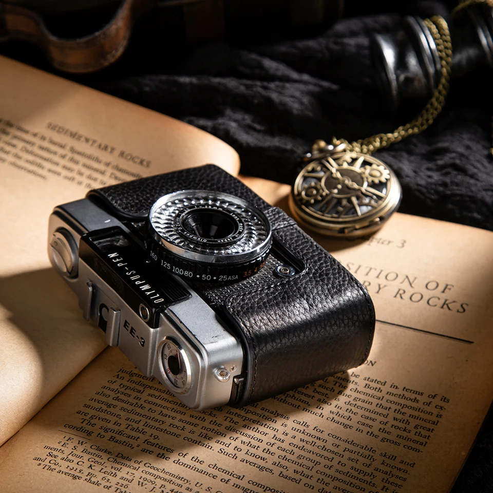 オリンパスペン EE-3/EE/EE-2 ケース本革ハーフカバーバッグケース