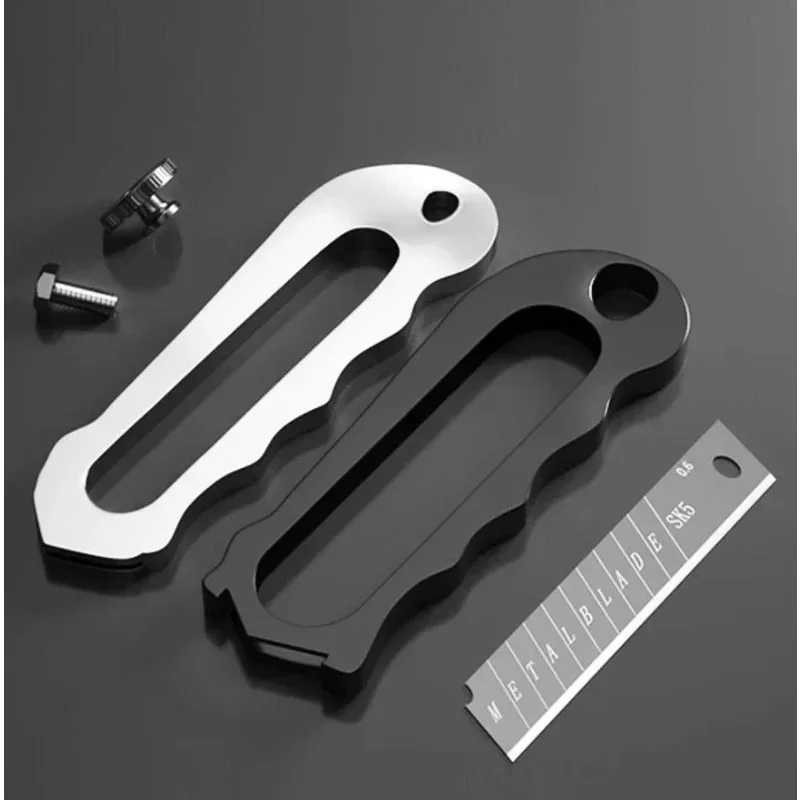 Stainless Steel Industrial Utility Knife with Replaceable High Carbon Steel Blade for Cutting Paper, Office Student Supplies