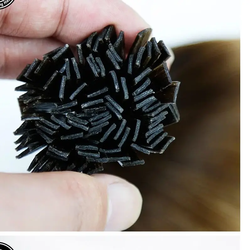 12-20 인치 플랫 팁 헤어 익스텐션 인간 헤어 퓨전 헤어 익스텐션 플랫 팁 내추럴 블랙 플랫 팁 레미 인간 헤어