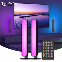 LED RGB Voice Controlled Pickup Atmosphere Light Intelligent Remote Control Color Changing Multifunctional Desktop Decoration 1
