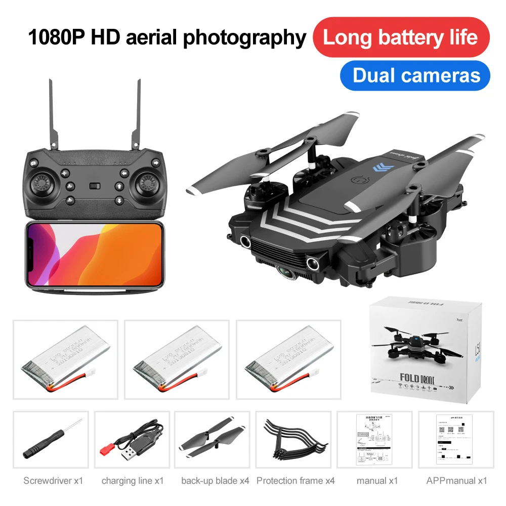 2022 New RC Drone LS11 PRO With 4K HD Camera WIFI FPV Hight Holding Mode One Key Return Foldable Quadcopter Dron Gifts camoro quadcopter drone with camera RC Quadcopter