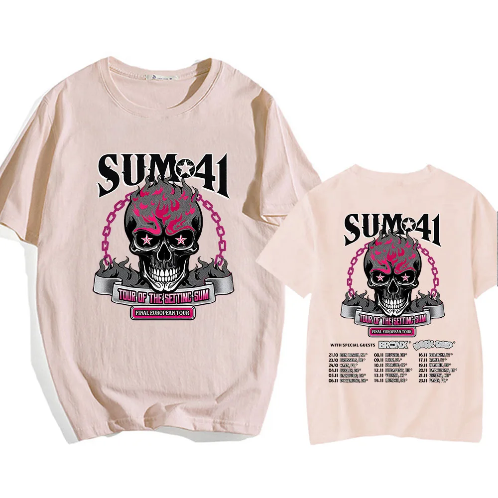 Tour of The Setting Sum Sum41 T-shirt Cotton Summer High Quality Mens Tshirts Round Neck Casual Hip Hop Gothic Tee-shirt Unisex 4