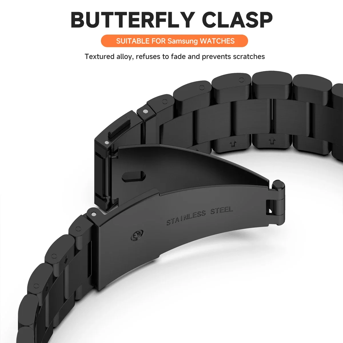 Stylish Metal Band with TPU Case - Stainless Steel Bracelet Strap