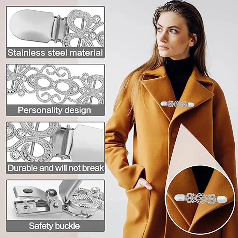 Shirt Clip Buy 4 Pcs Vintage Dress Clips Back Cinch, Metal Waist Cincher Clip Silver Sweater Shawl Cinch Retro Cardigan Clips For Women, 4 Styles, Zinc, Zinc Alloy At Cinch Clips For