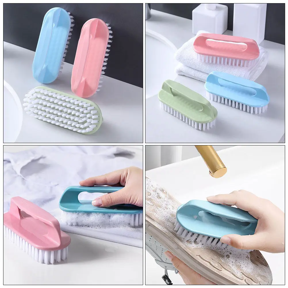 3Pcs 부드러운 강모 신발 청소 브러시 ??PP 세탁 스크럽 브러시 의류 신발 손세탁 가정용 다기능 휴대용