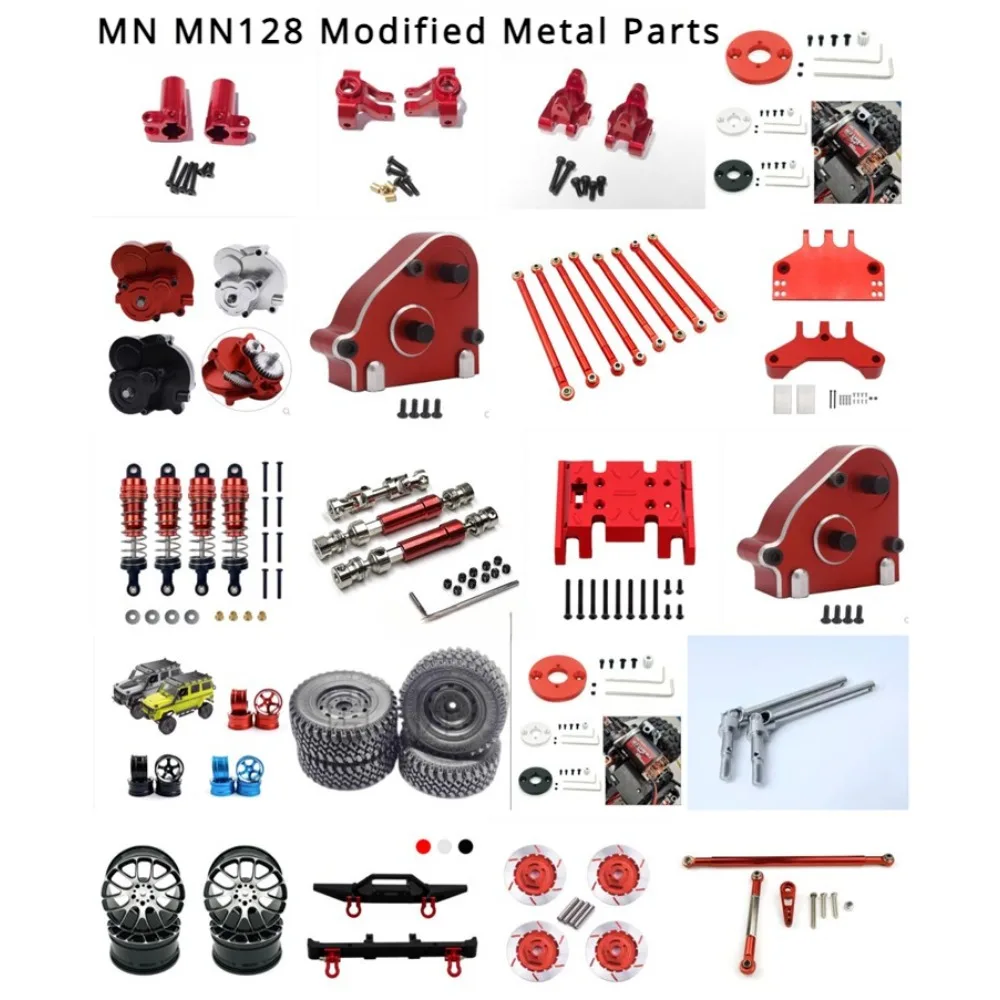 MN MN128 Remote Control Car Upgraded Metal Parts Front and Rear