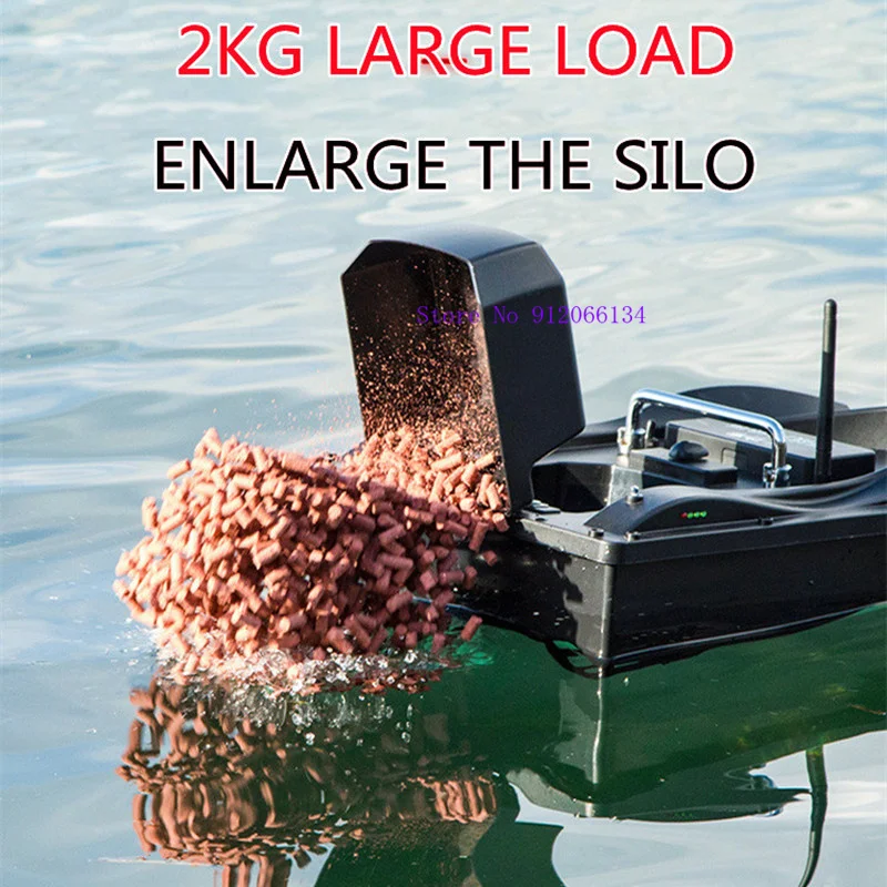 Waterproof Big Power 8Hoour Life Fixed Speed Cruise Smart RC Bait Boat 2KG  500M 5 Night Lights Remote Control Smart Fishing Boat