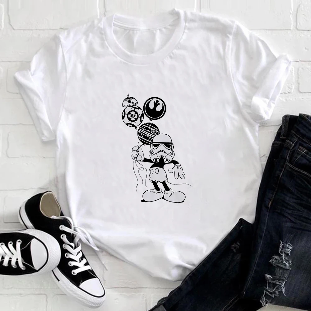 

Disney Funny Creative Mickey T-shirt for Women Hipster Harajuku Summer Streetwear Casual Basic Tops Female T Shirt Fast Delivery