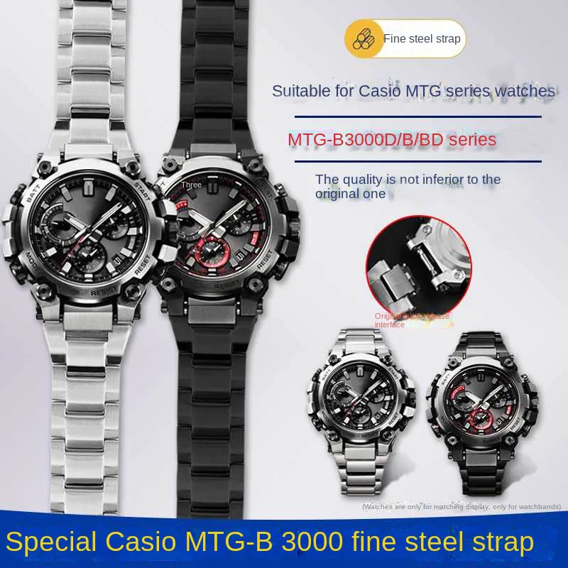 For Casio G-SHOCK MTG-B3000 Stainless steel watchbands MTG B3000 Series Metal strap Mens watch accessories
