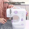 INNE Portable Sewing Machine Mini Electric Household Crafting Mending Overlock 12 Stitches Pedal Beginners With Presser Foot 2