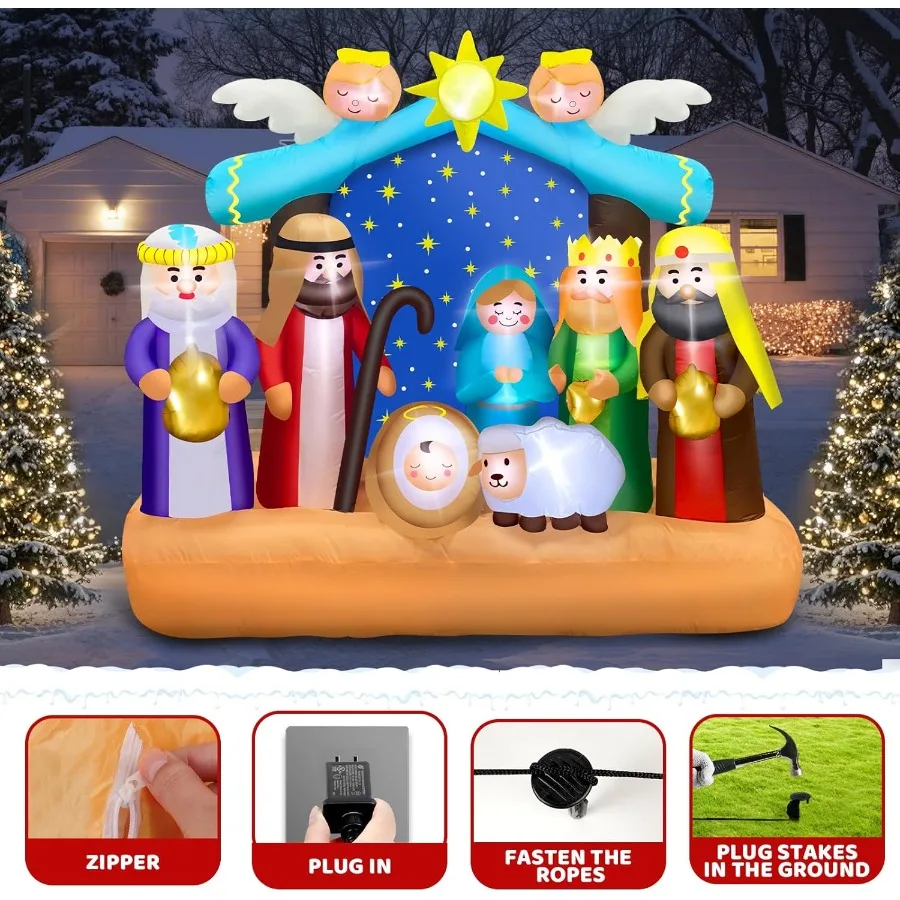 6.8FT Nativity Inflatable Scene 4
