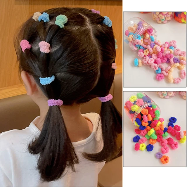 Gomas elásticas para el pelo para niña y bebé, diademas de nailon, coleteros,  accesorios para el cabello, regalo, 100/200 piezas - AliExpress