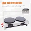 16 Inch Commercial Crepe Maker Electric Pancake Maker with Double Pan Nonstick Round Crepe Hotplate Griddle Machine 6