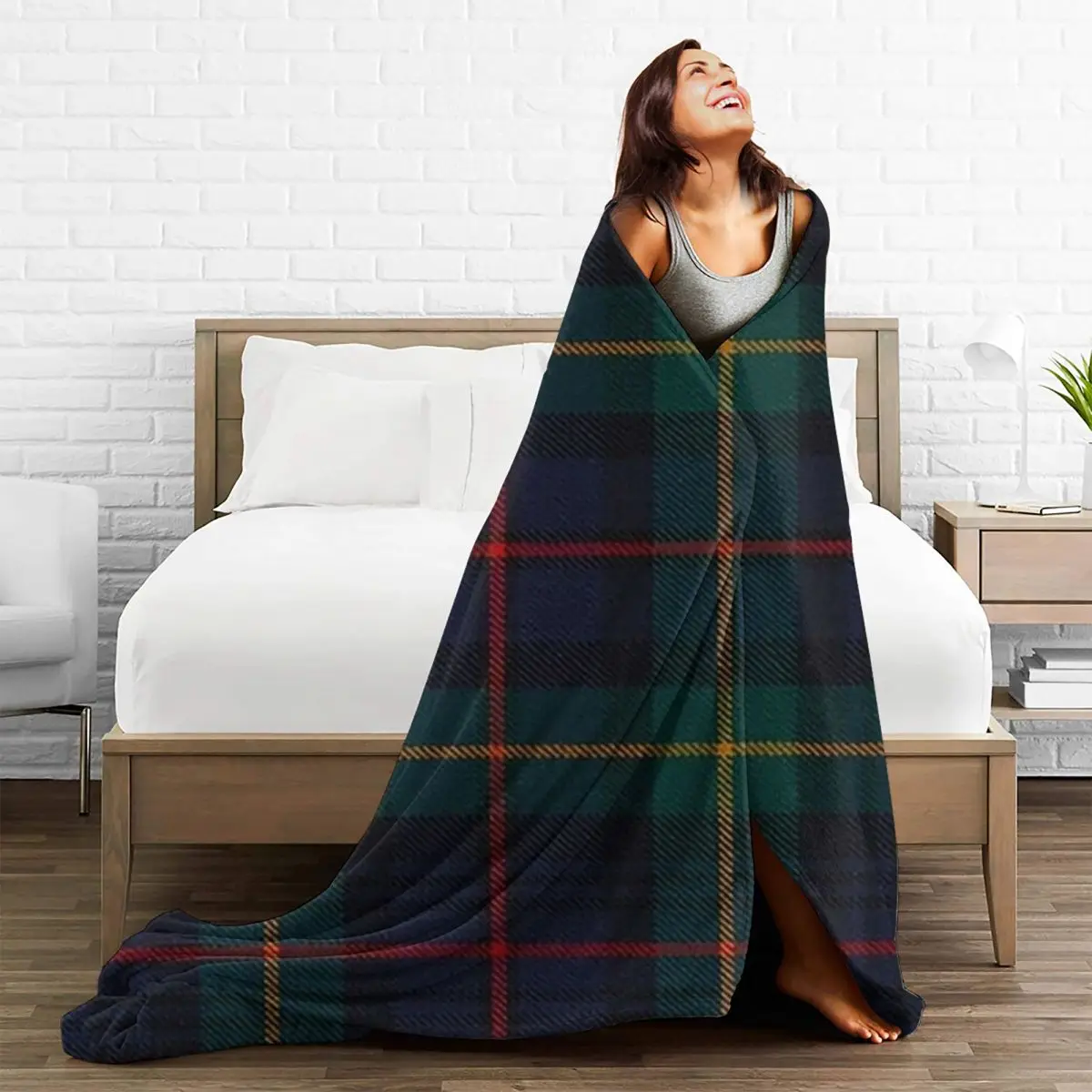 Farquharson Scottish Tartan Blanket Flannel Lightweight Throw Blankets Sofa Throw Blanket For Couch Travel Throws Bedspread 5