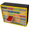 Akro-Mils 10124 24 Drawer Plastic Parts Storage Hardware and Craft Cabinet 20 W x 6-Inch D x 16 H Yellow 4
