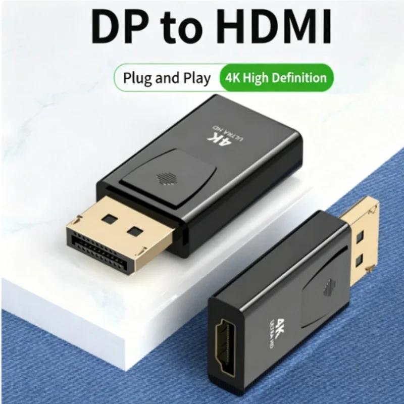 컴퓨터 모니터 TV 연결용 DP-HDMI 어댑터 케이블 컨버터 DVI 듀얼 링크 케이블 (수-수)