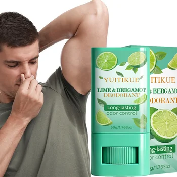 Deodorante Stick al Profumo di Lime e Bergamotto, Protezione a Lunga Durata contro gli Odori, Balsamo Rinfrescante Invisibile e Delicato per la Cura del Corpo