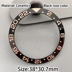 Enhanced GMT Watch Bezel Insert Ring - 38mm Ceramic or Aluminium Red & Blue (20)