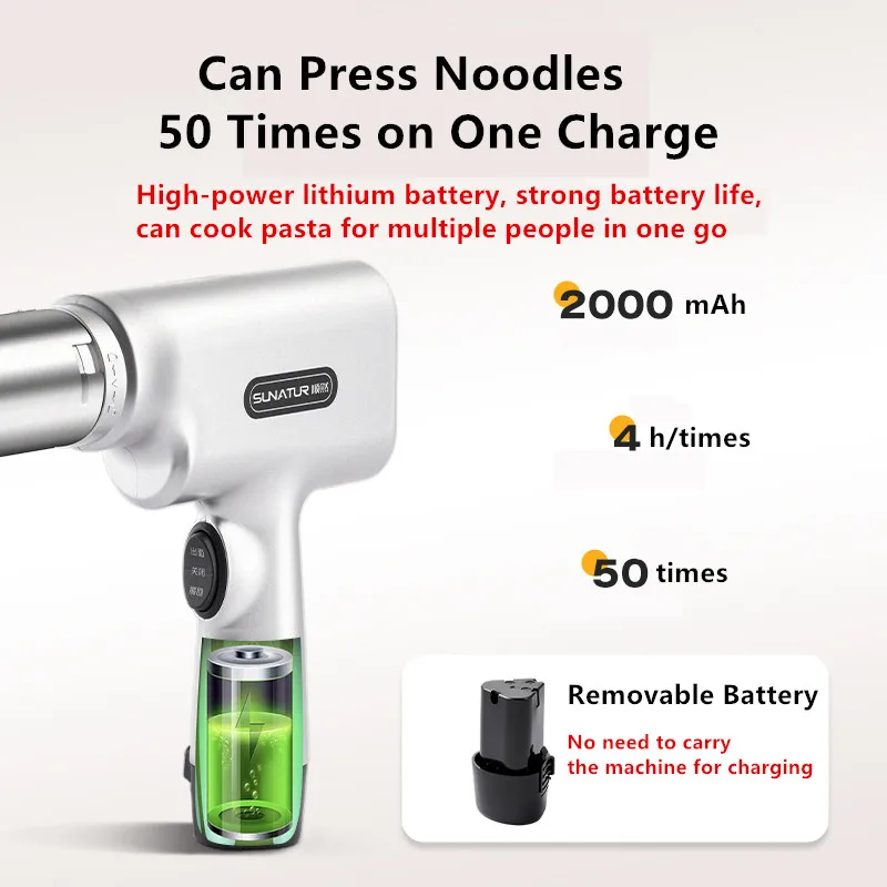 SUNATUR Electric Dough Rolling Kitchen Device Noodle & Pasta Making Gun Innovative Kitchen Noodle Makers Machine