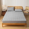 Waterproof Fitted Sheet With Elastic Band Bed Sheet Quilted Mattress Cover Solid Color Mattress Protector Queen Size Bed Cover 3