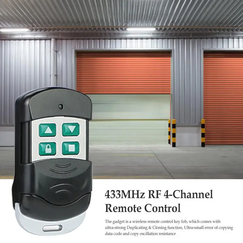 

Universal 433MHz Car Garage Door Remote Fob Car Electrtic Shutter Door Controller Metal Key Wireless Remote