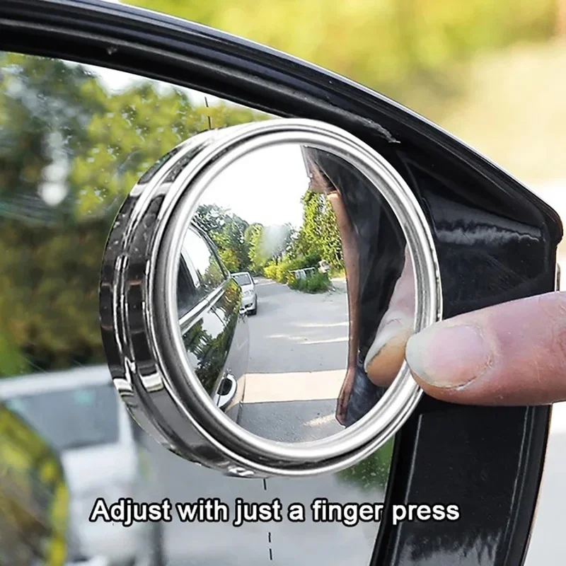 2Pcs Car Reverse Blind Spot Auxiliary Rearview Convex Mirror Wide Angle Mirrors for Tesla BMW VW Toyota Honda Nissan Volvo Mazda Blind Spot Wide Angle Mirror