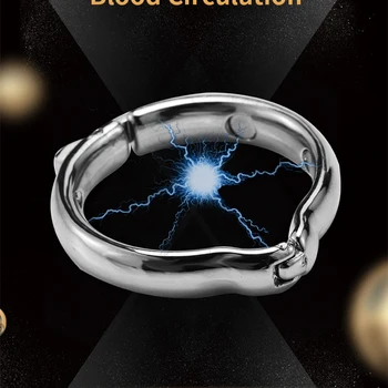 Magnet Cock Ring Metal Penis Sleeve For Male Extender Penis Enlargement Condoms Sex Toys Intimate Goods Ring On The Penis YS0285 3