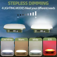 Rechargeable Camping Light Outdoor Tent Light Magnetic Suction Emergency Car Maintenance Work LED Lantern Flashlight USB Type-c 2