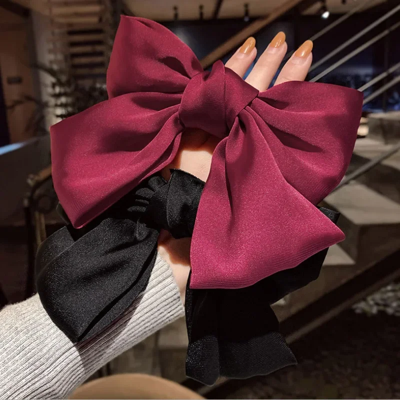 Hair Accessory Big Bows Barrette Headband Fabric Elastic Hair Bands Women Girls Hair Accessories Fashion Korean Clip Accessories