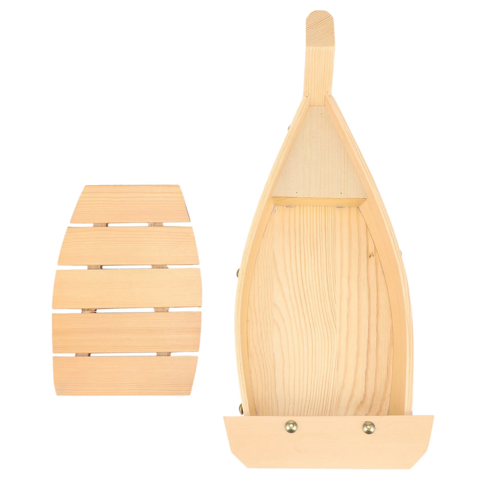VELIF-2X 42X17X7.5Cm 일본 요리 스시 보트 스시 도구 나무 수제 간단한 선박 사시미 모듬 차가운 요리 바