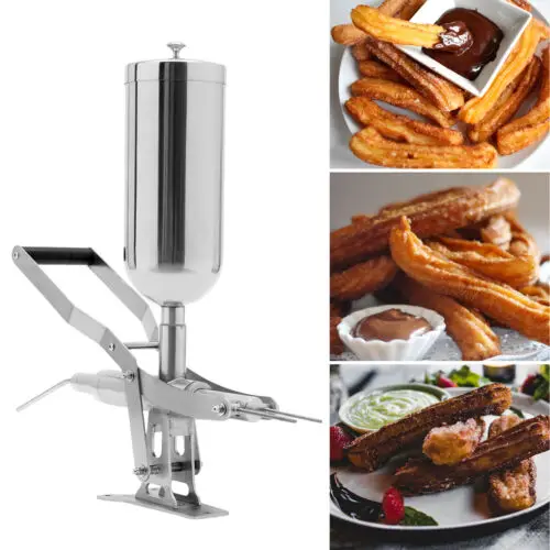 

Stainless Steel Manual Latin Fruit Donut Machine 5L Doughnut Maker Churro Filler Commercial/ Home Use For Snack Dessert