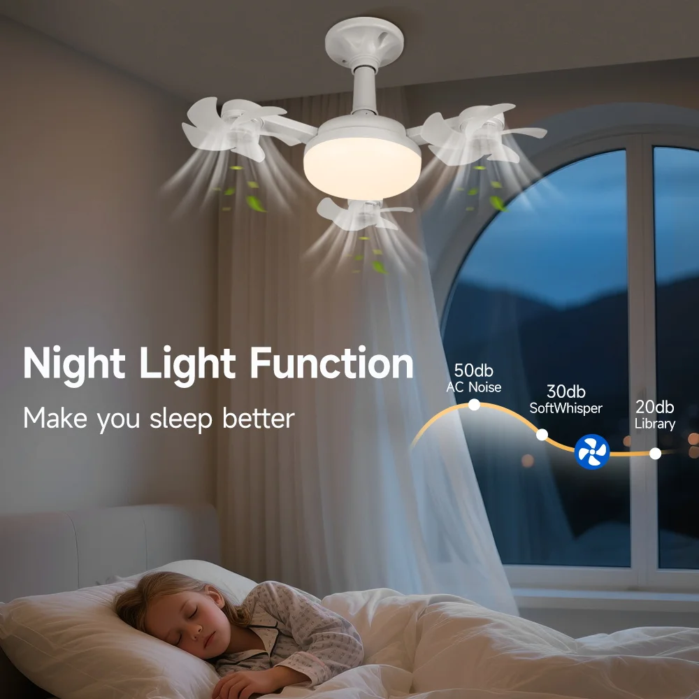 Modern Ceiling LED Fans Light Remote Control 3-Speed Adjustable Roof Illumination LivingRoom Bedroom Home Ceiling Fan with light