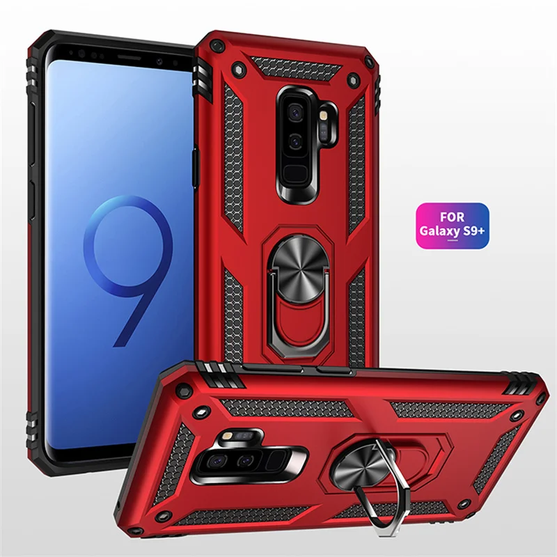 Ударопрочный защитный чехол JSFS с кольцом-подставкой для Samsung Galaxy S10/S10E S10 Plus Lite S9/S9