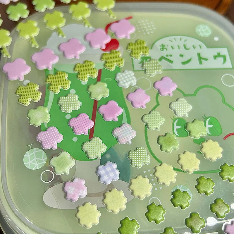 Thick Puffy Stickers Kawaii Japanese Soft Stickers for Kids 3D Squishes with Gem Reusable Puff DIY Phone Case