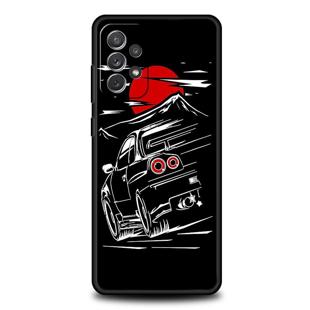 JDM Car-Themed Soft Shell Phone Case