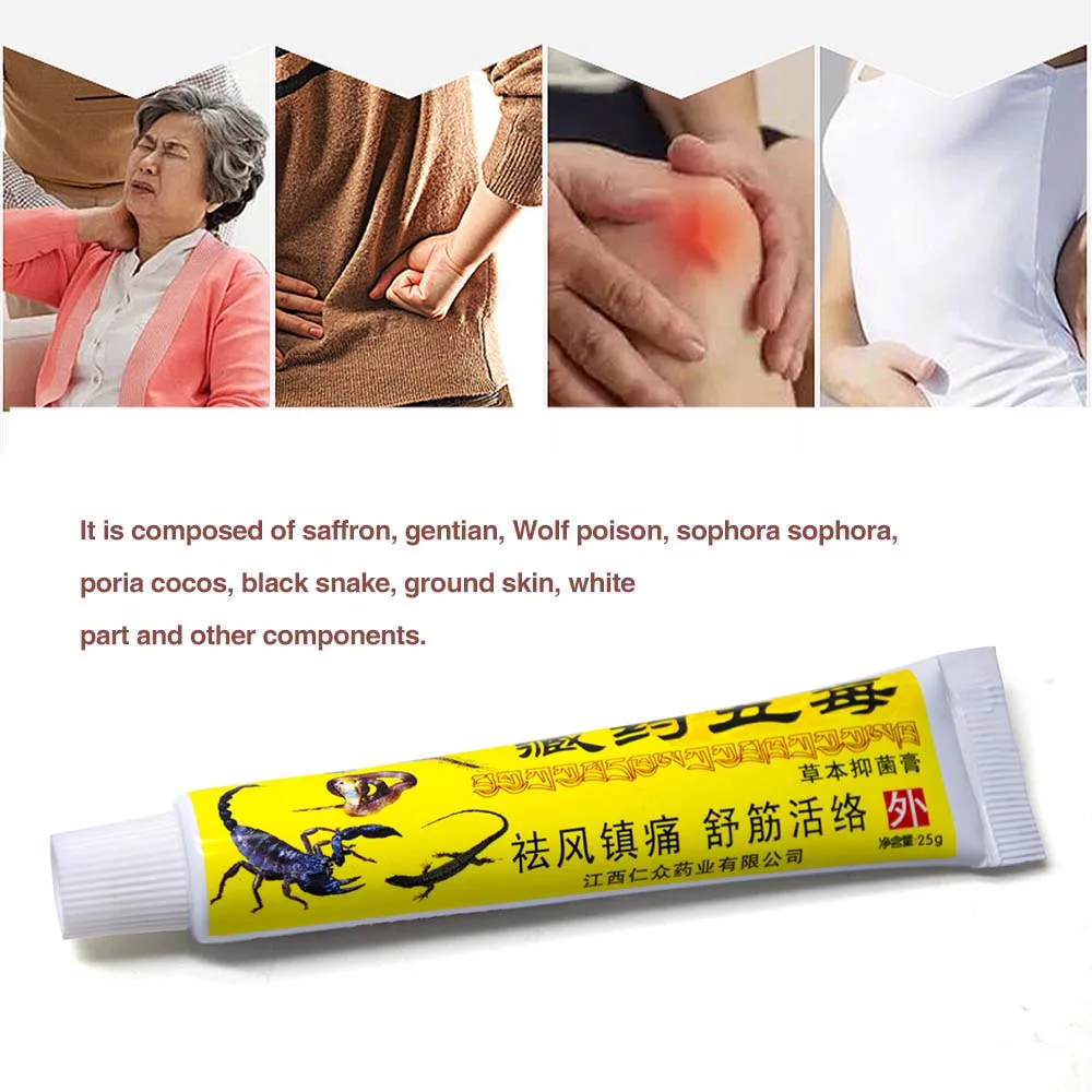 

1 Pc Pain Relief Ointment 100% Original Herbal Cream For Rheumatoid Arthritis Joint Muscle Rub Medical Plaster Health Care