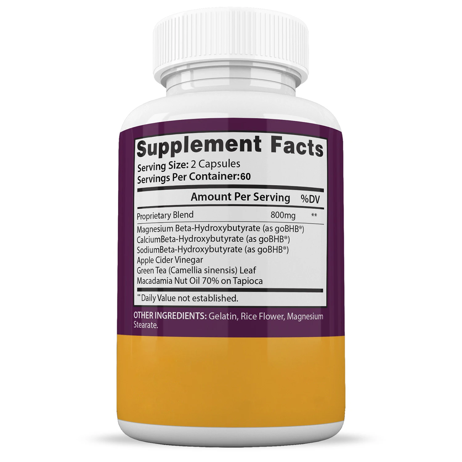 Apple Cider Vinegar goBHB Exogenous Ketones Advanced Ketogenic Supplement-Ketosis Support Men Women Burn Fat