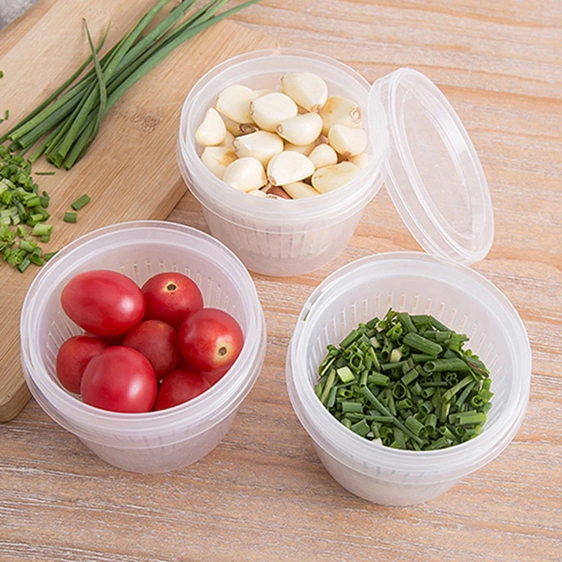 Food Storage Container Durable Kitchen Food Storage Box with Lid Water Dust Proof Keep Food Fresh For Gingers Garlic Onion