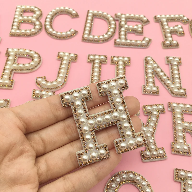 A Z Rhinestone English Alphabet Letter Beads Applique 3D Iron On Letters  Patch For Clothing Badge Paste For Clothes Bag Shoes From Cat11cat, $1.19