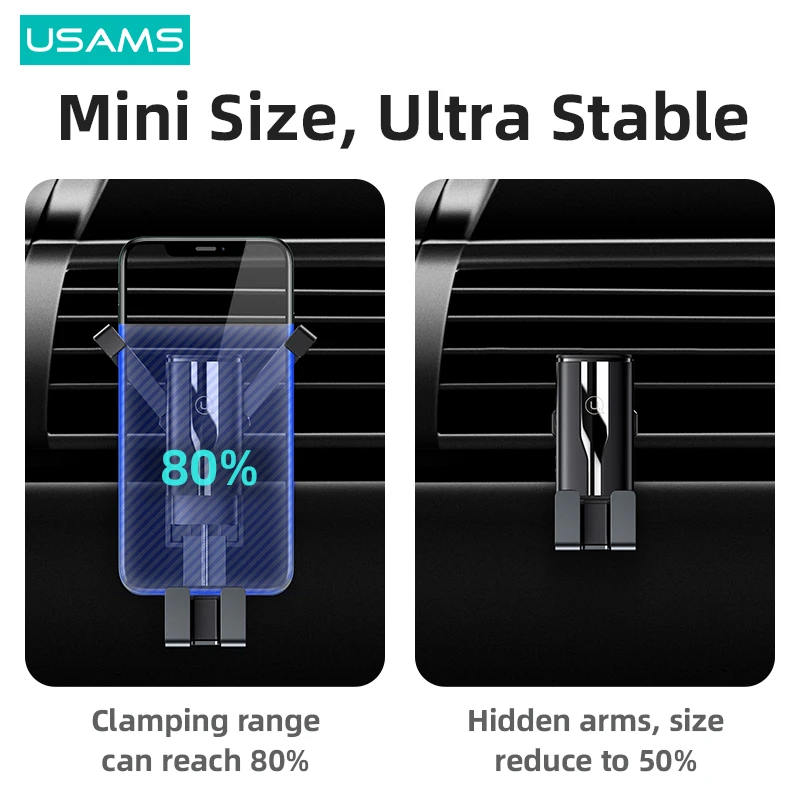 USAMS Gravity Car Holder Universal 4.7 to 7 inches Air Vent Mount