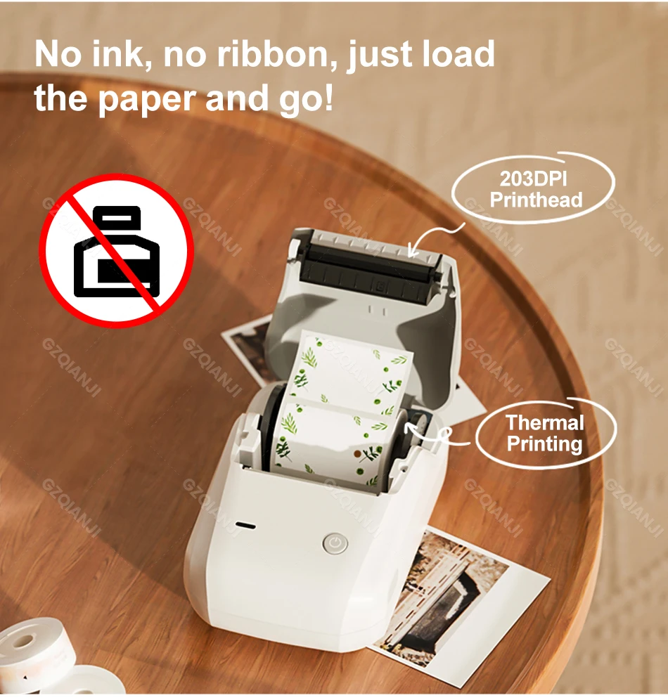 NIIMBOT-Mobile B1 Label Printer, Bluetooth Papel Térmico,