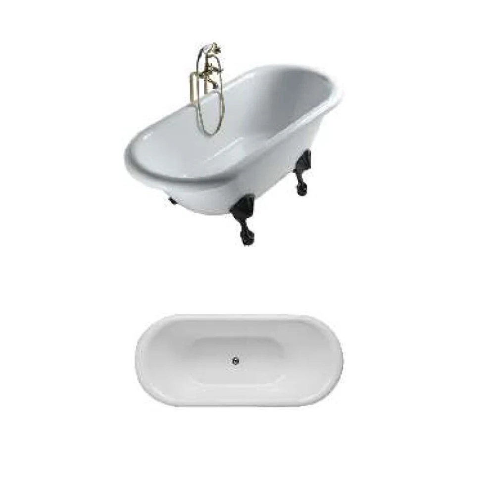 1900X840X680mm Acrylic Fiberglass Resin Ellipse Bathtub Freestanding Seamless Soaking Tub RS6531A 2