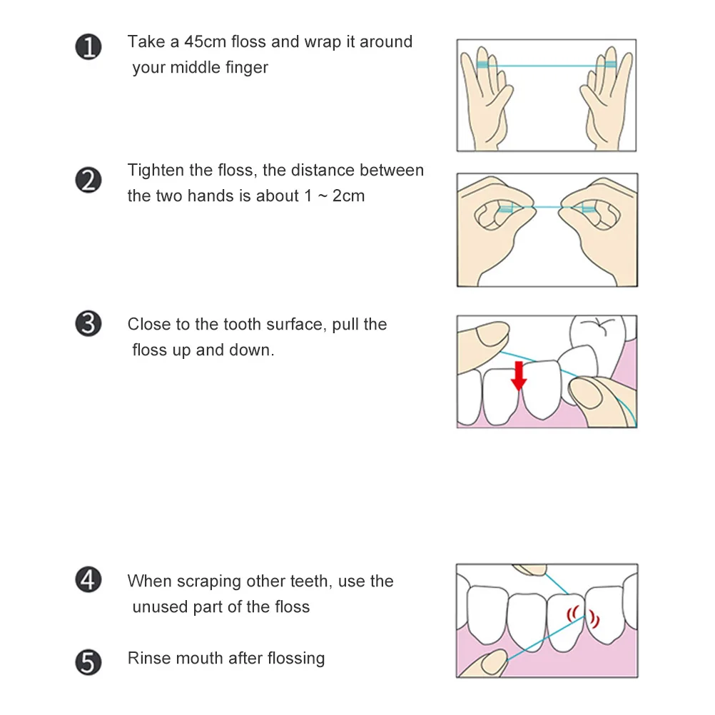 50m Micro Wax Peppermint flavor Dental Flosser Interdental Brush Teeth Stick Toothpicks Floss Pick Oral Care Hygiene Clean Wire