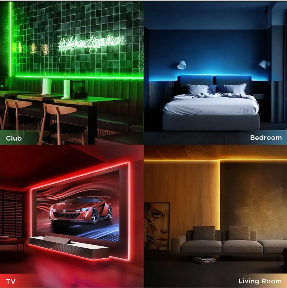 12V Led Strip Lights RGB 5050 5M 54 LEDS Bluetooth APP Control Luces Led Flexibl