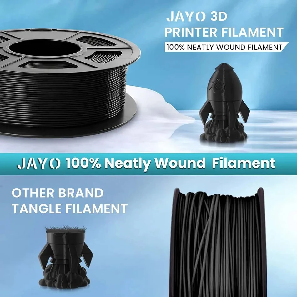 JAYO petg 3D-Filament PETG 1,75 mm 1 kg Ordentlich gewickelte Zähigkeit, keine Blasen, 3D-Drucker-Filament für FDM Muticolor – Detail 4