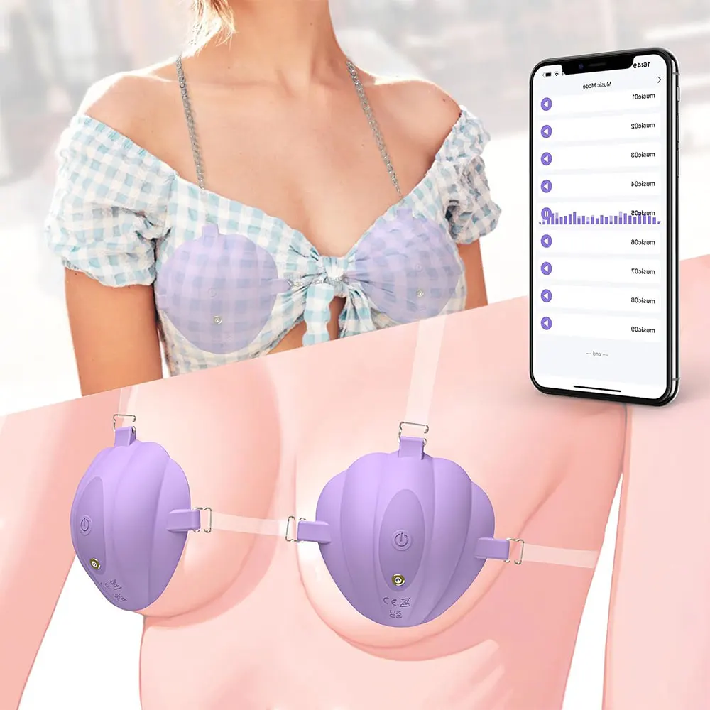 Sex Toys Nipple Vibrator Wearable Nipple Toys for Women Female Discreet APP Vibrators Adult Vibrating Sex Toy for Couples nipple sex toys nipple clamp vibrator