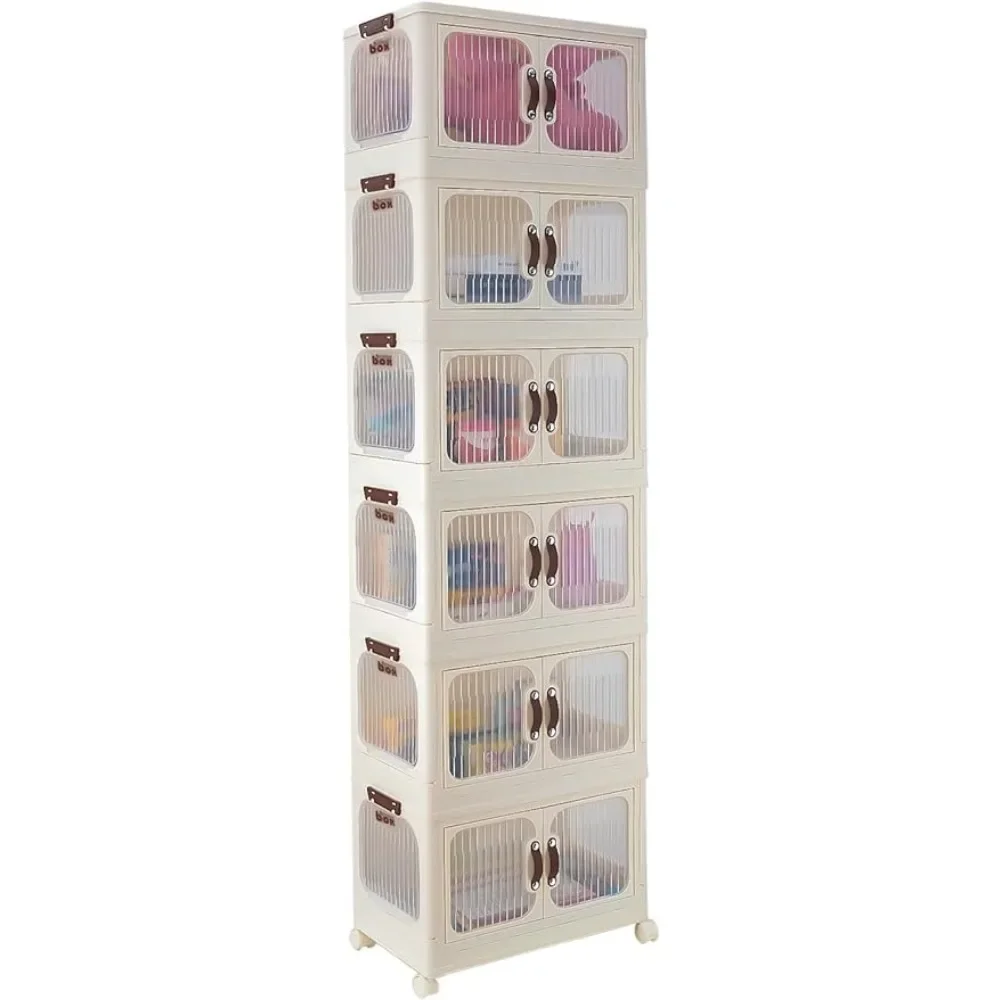 

58.5 Qt /14.6 Gal Folding Storage Box Shoes Organizer for Makeup Large Useful Things for Home Organization and Storage Shelf