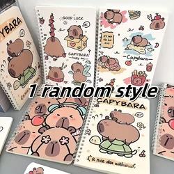 Charming Capybara Soft Cover Spiral Notebook - 50 Pages, Perfect (1pc random)